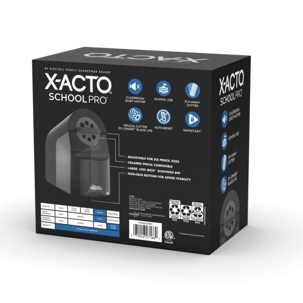 X-ACTO School Pro Electric Pencil Sharpener, Black - Image 4